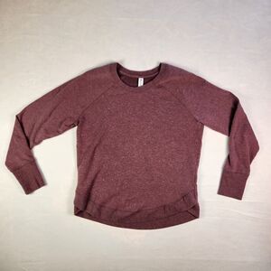 Athleta Shirt Womens Medium Coaster Luxe Pullover Crewneck Raspberry